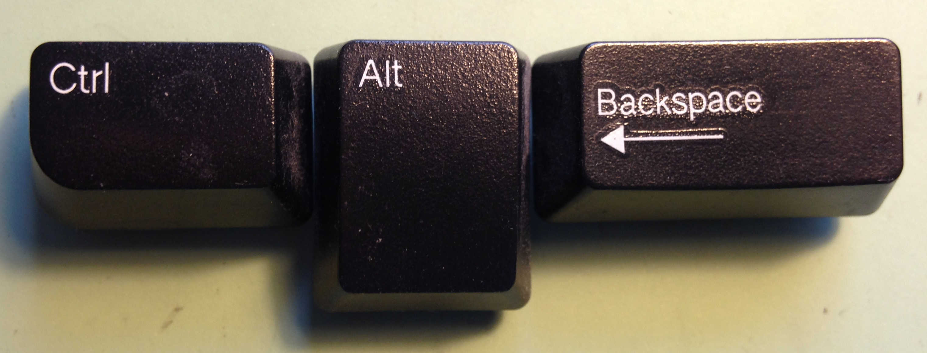 Arranged Ctrl-Alt-Backspace keys.